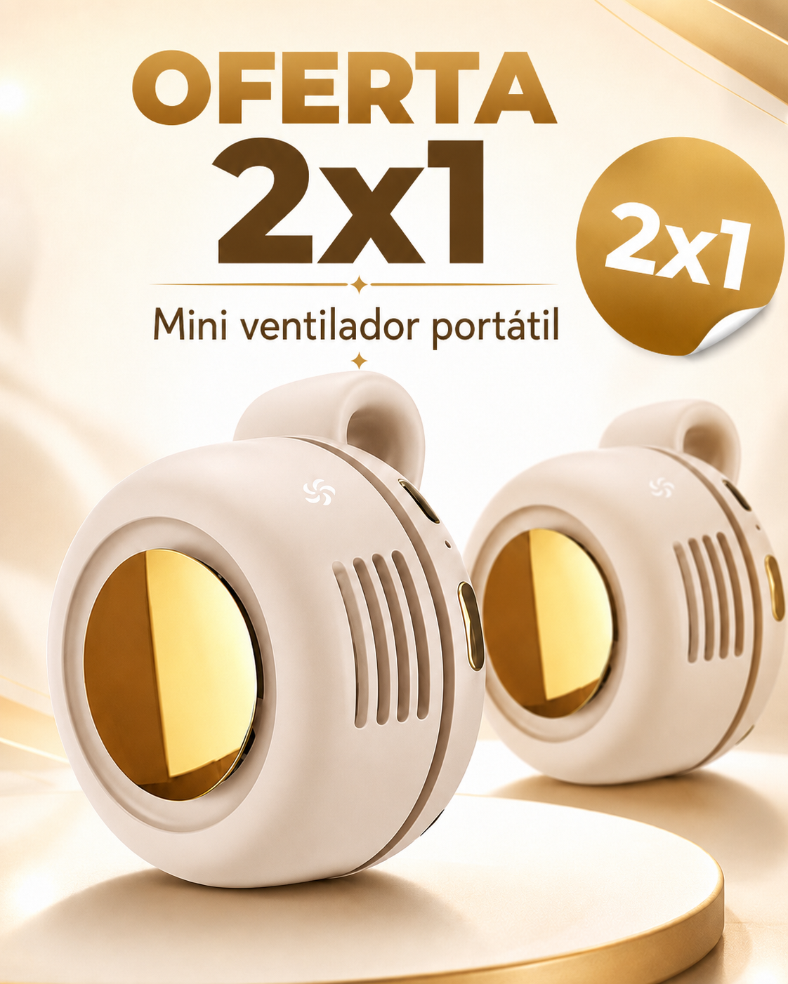Oferta 2x1 Mini ventilador silencioso portatil