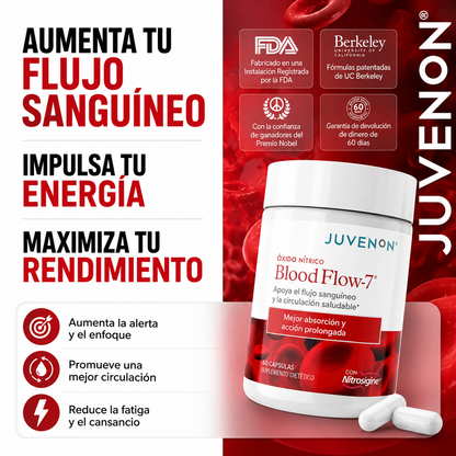 Blood Flow-7® Óxido Nítrico | Apoyo para tu circulación y energía