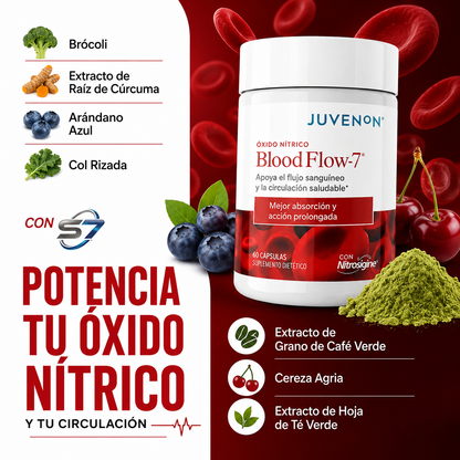 Blood Flow-7® Óxido Nítrico | Apoyo para tu circulación y energía