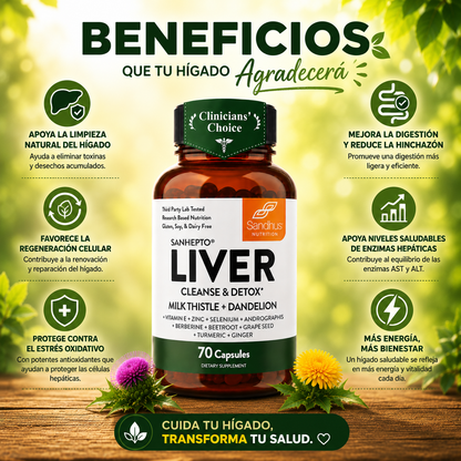 Oferta 2x1 Liver Cleanse|Fórmula Herbal para el Hígado