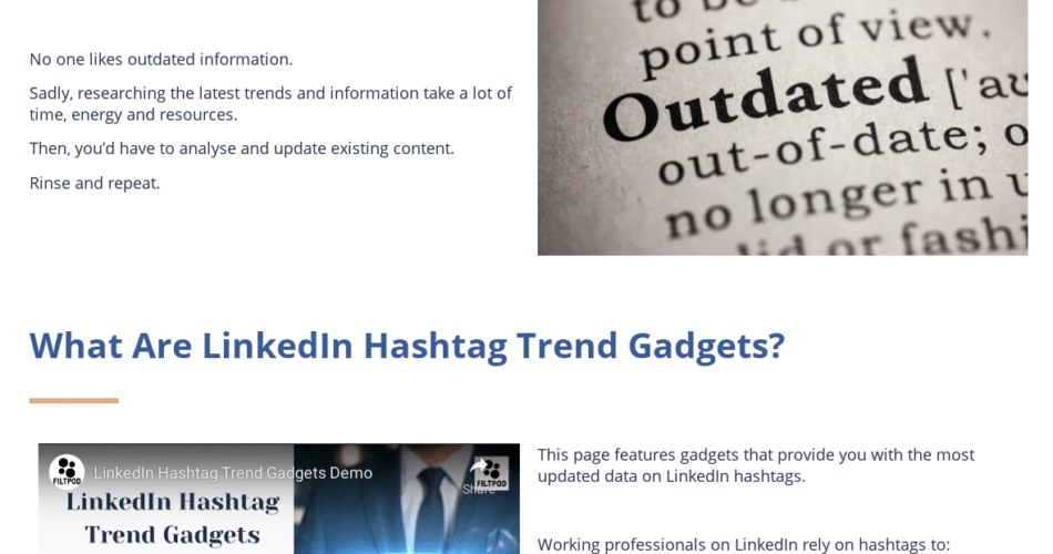 Linkdin hashtag Trend Gadgets